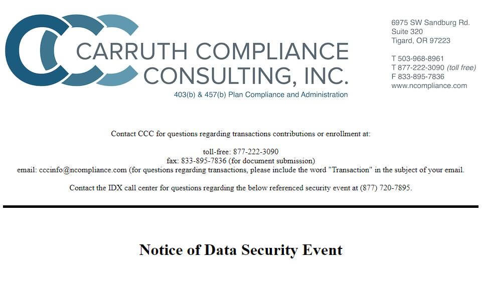 The Carruth Data Breach: What Oregon School Employees Need to Know